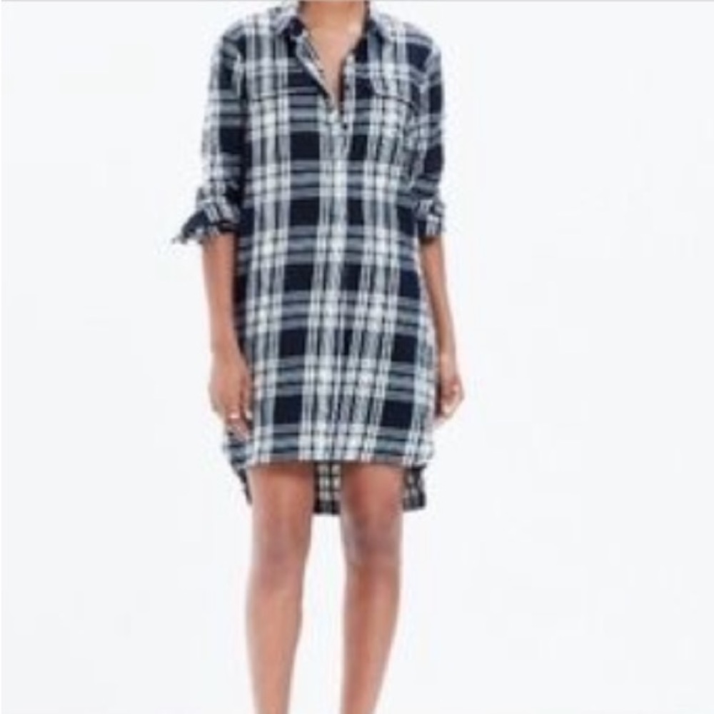 Madewell Andover plaid shirt dress